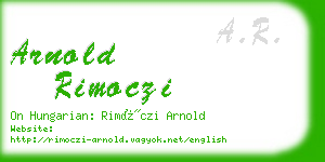 arnold rimoczi business card